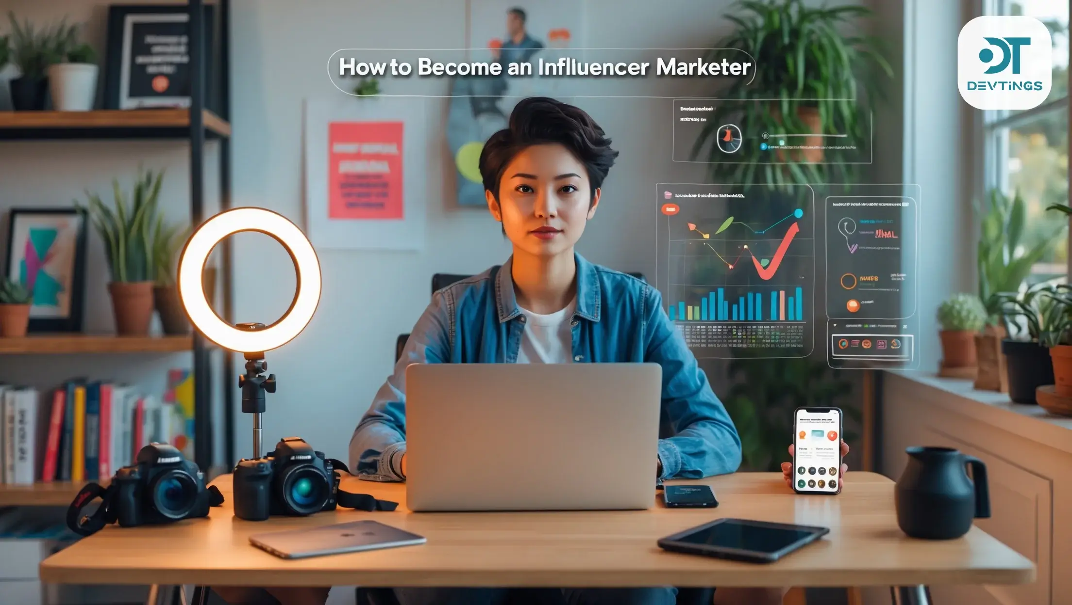 Influencer marketer building strategies for successful influencer marketing campaigns.