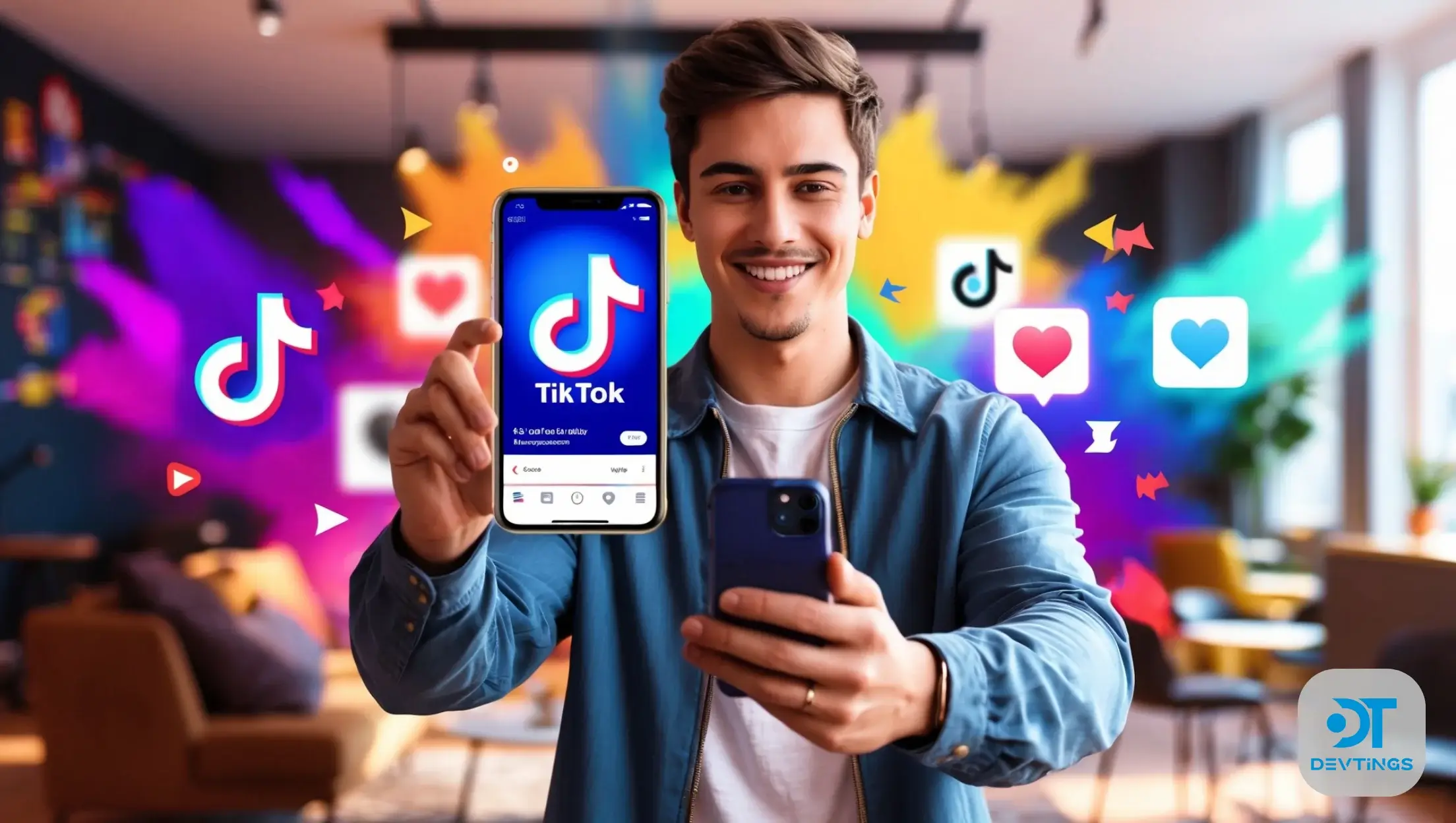 Get more likes and followers on TikTok with Devtings expert social media services.